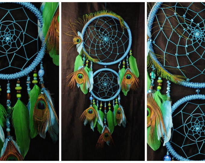 Dreamcatcher New Blue Dream сatcher gift idea blue dreamcatchers boho dreamcatcher wall handmade gift blue decor Christmas New Year gift