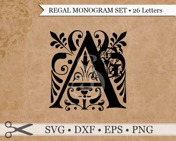 Download REGAL MONOGRAM SVG Files Dxf Eps & Png Files by ...