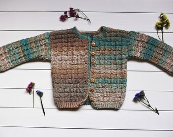 Baby sweater Baby cardigan Baby shower Unisex sweater Grey sweater Blue sweater White sweater Girl's sweater Boy's sweater Hand knit sweater