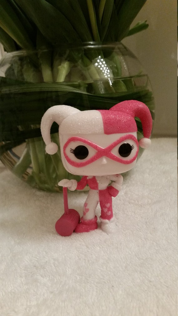Custom Funko Pop Pink and White Harley Quinn