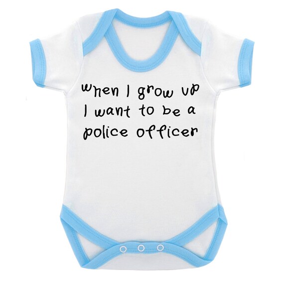 When I grow up I want to be a police officer contrast trim