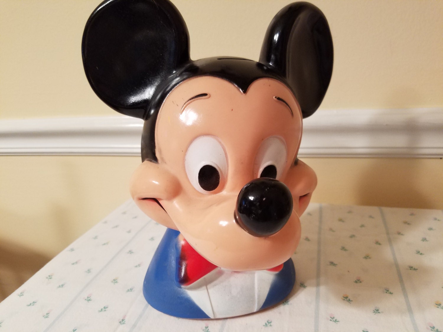mickey mouse plush piggy bank