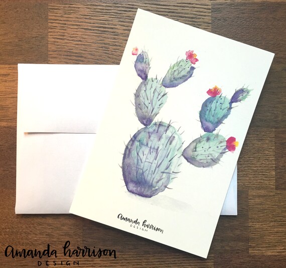 Items similar to Cactus Greeting Cards Cactus Cards Hello Cards