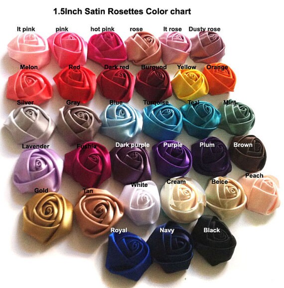 WHOLESALE Satin Roses Satin Rosettes by NewYorkButtonSister