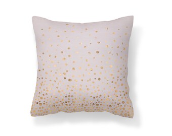 Throw Pillow Confetti, Decroative Pillow, pink pillow, rose pillow, pink, gold
