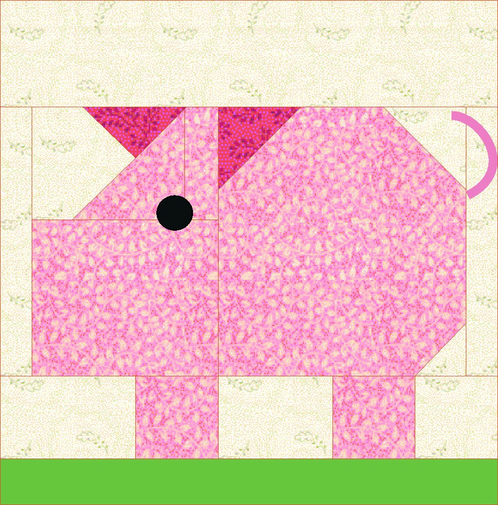 Patch Pig quilt block