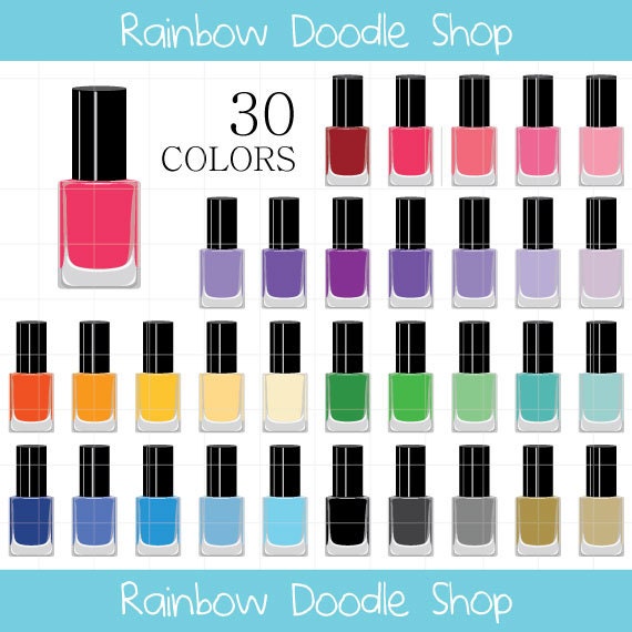 Nail Polish Clipart Nail Polish Clip Art Digital Nail