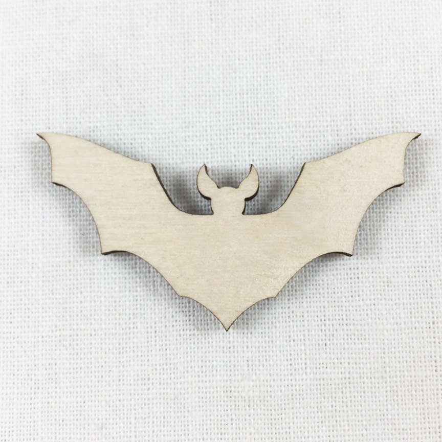 Bat Laser Cut Wood Shape Halloween Bat DIY Halloween Craft