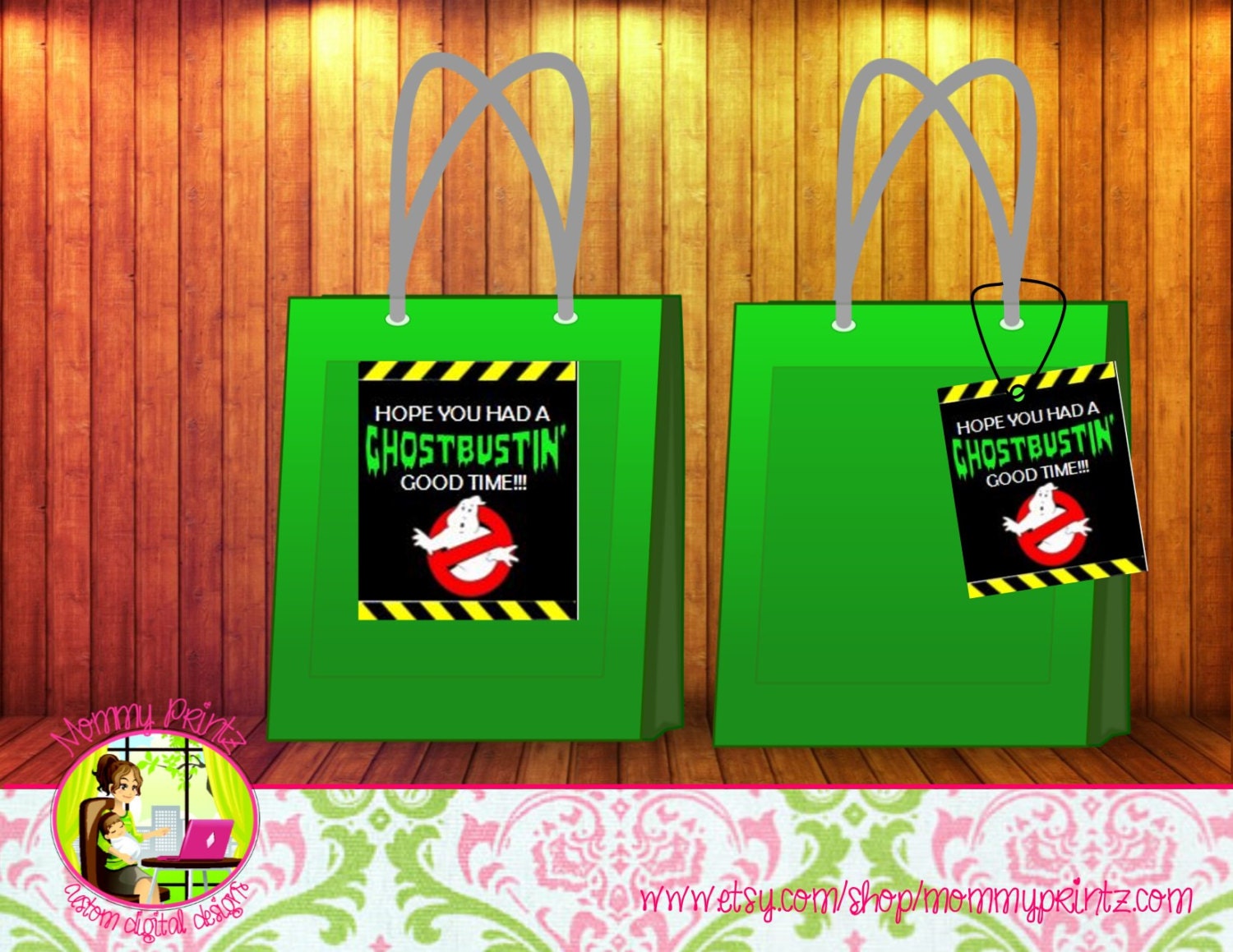 Ghostbuster Goodie Bag labels Ghostbusters Party Ghostbuster