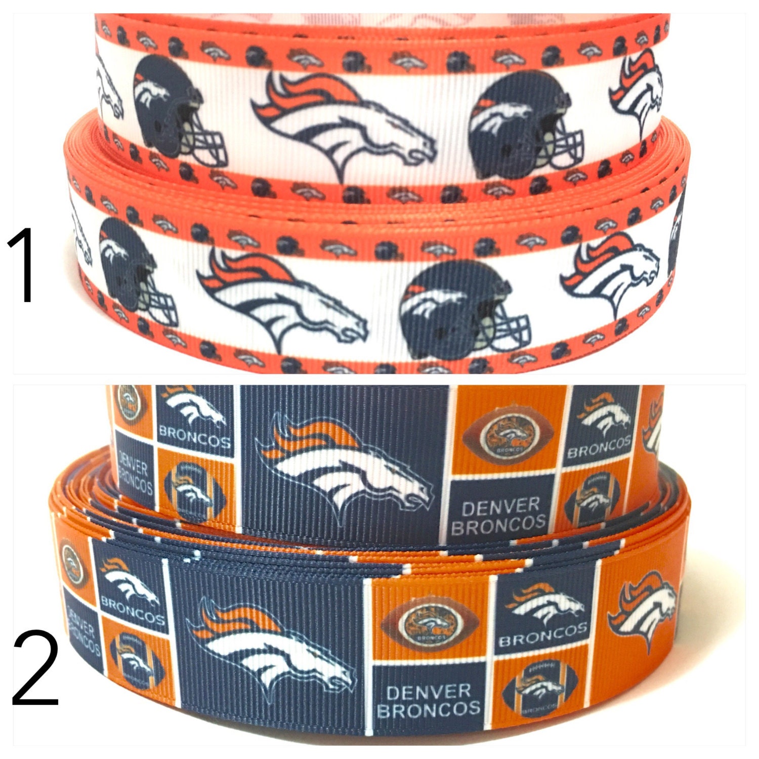 1 Denver Broncos Ribbon NFL Denver Broncos Grosgrain