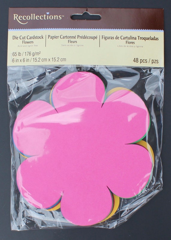 Recollections 48 pc Flower cardstock by SkyesSpeciallyMade on Etsy