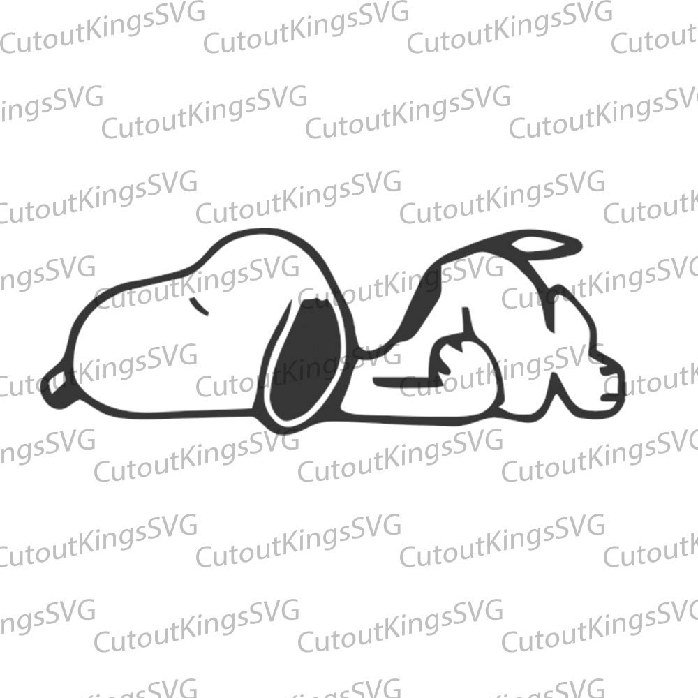 Download Snoopy Stencil SVG Files For Cutting Machines by ...