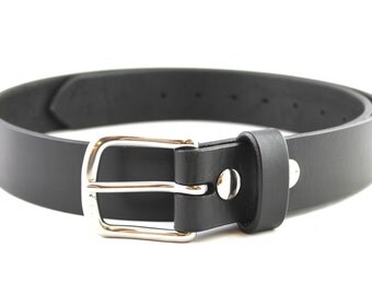 Our Best Bridle Black Man Leather Belt Full Grain Men Custom Hand Made USA