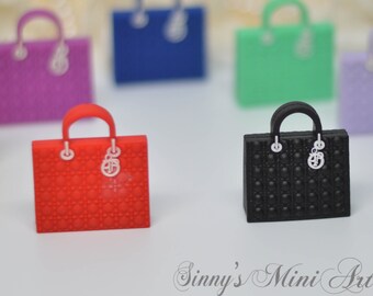 Miniature Luxury handbag/ Doll purse/ Barbie purse/ Barbie handbag/ Handbags for Dolls/ Handbag for BlYthe/ BJD purse OMD-C10