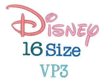 Disney 16 Sizes Disney Embroidery Font VP3 Format Embroidery Machine,Monogram Font Instant Download