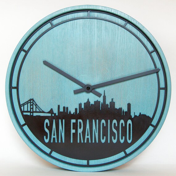 Items similar to Wall clock. San Francisco. San Francisco wall art. San