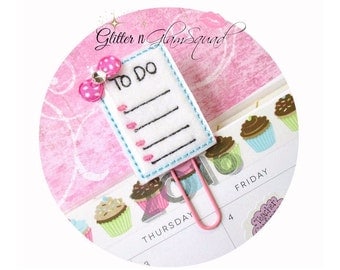 RTS Planner Clips To Do List, Paper clips for Planners, Planner accessories, Felt Paperclips for Planners, Ready to ship, GlitterNGlamSquad