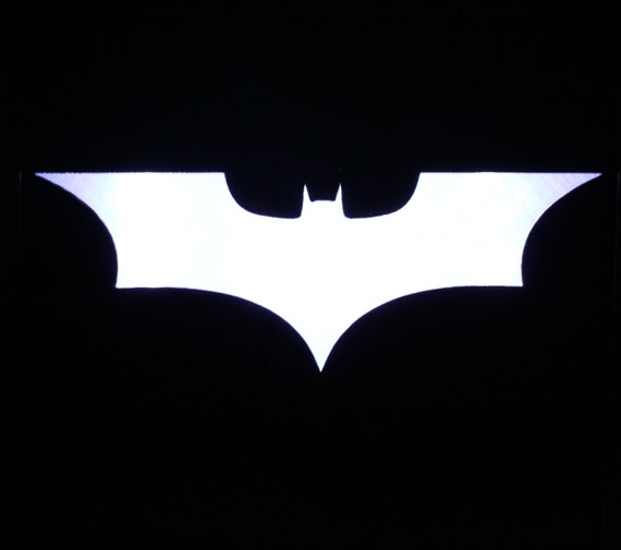 Batman Begins Glow In The Dark Sign 3D Printed