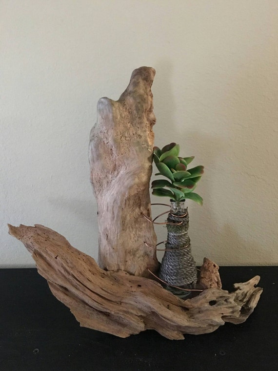 Driftwood vase by JandJcustomfurniture on Etsy