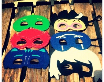 Set of 12 PJ masks mask ~ PJ Masks Owlette ~ Gekko ~ Catboy~ kids mask birthday party favors, dress up, costume, cosplay
