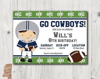 Birthday Invitation - Cowboys Football