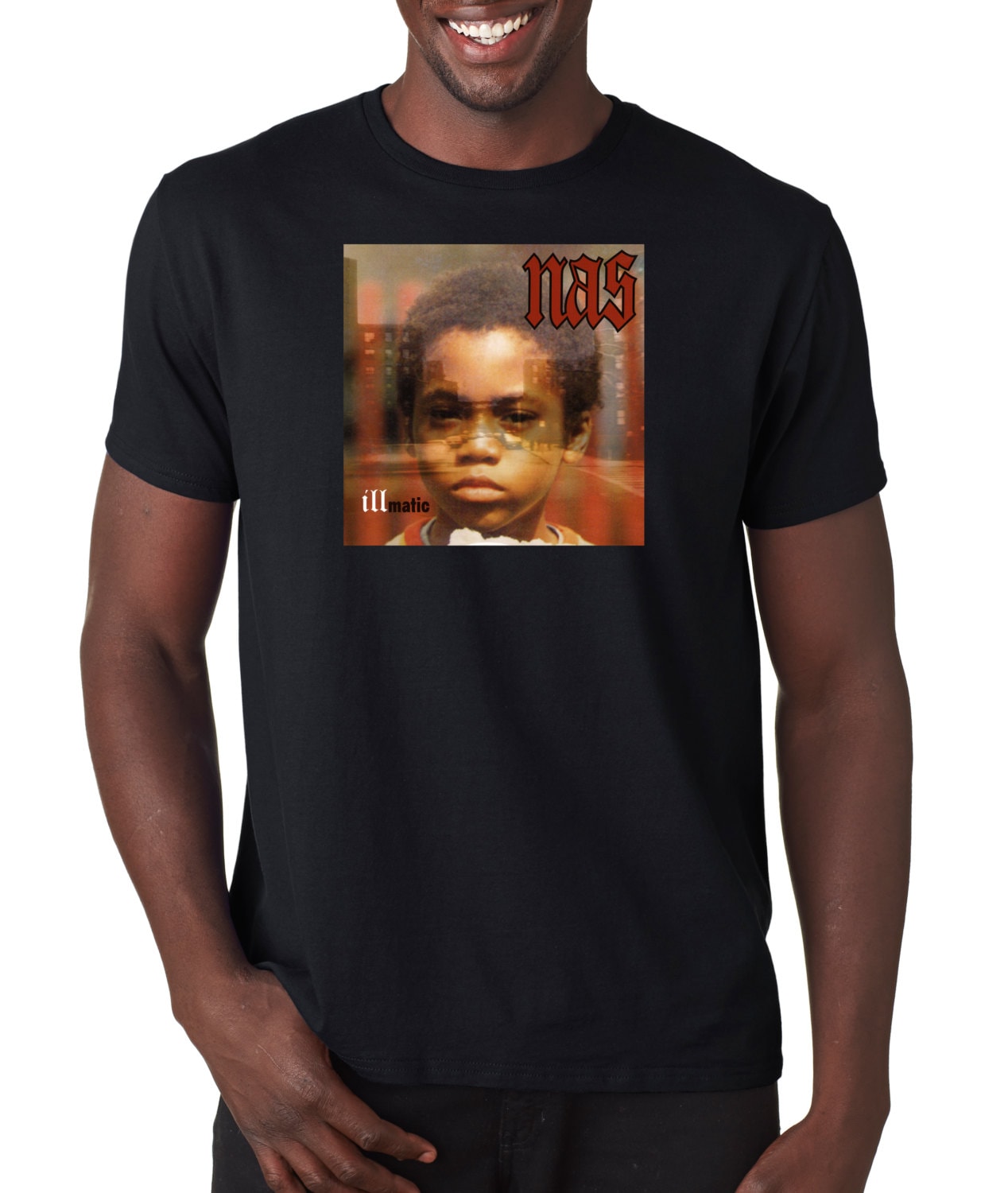 Nas Illmatic Album Cover T Shirt Classic Hip Hop Tee Rap