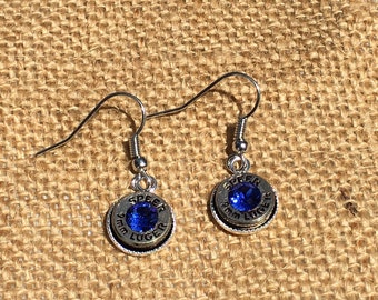 Bullet Earrings with Swarovski Crystals