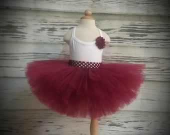 Free Shipping Burgundy Fluffy Tutu Skirt-Baby Tutu Skirt-infant Tutu Skirt-photo Prop