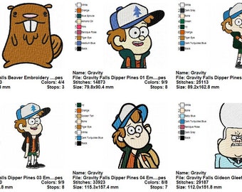 Package 18 Gravity Falls Embroidery Designs