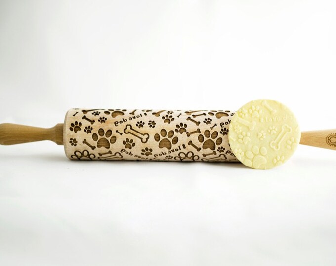 DOGS rolling pin, embossing rolling pin, engraved rolling pin for a gift, I LOVE DOG, gift ideas, gifts, unique, autumn, wedding