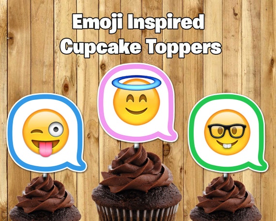 Emoji Talk Bubble Clip Art Cupcake Topper