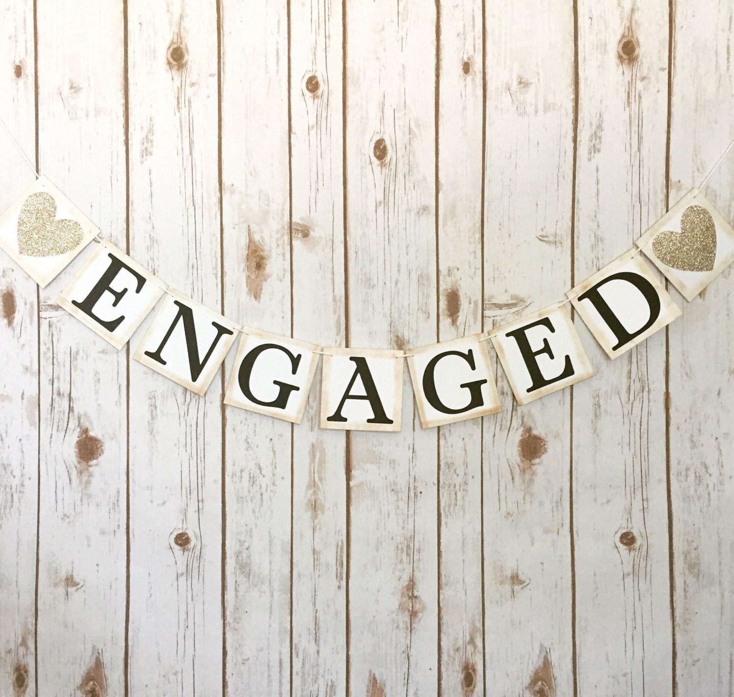 ENGAGED BANNER engaged sign engaged photo prop engagement