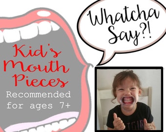 Kid's Size Mouth Piece Props Open Mouth Game Smaller size - Extra Mouth Pieces -Mouth Opener Game -Cheek Retractors - Whatcha Say?! Dentist