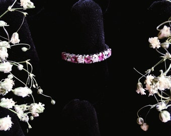 Pink Tourmaline Sterling Silver Ring Size 5-8