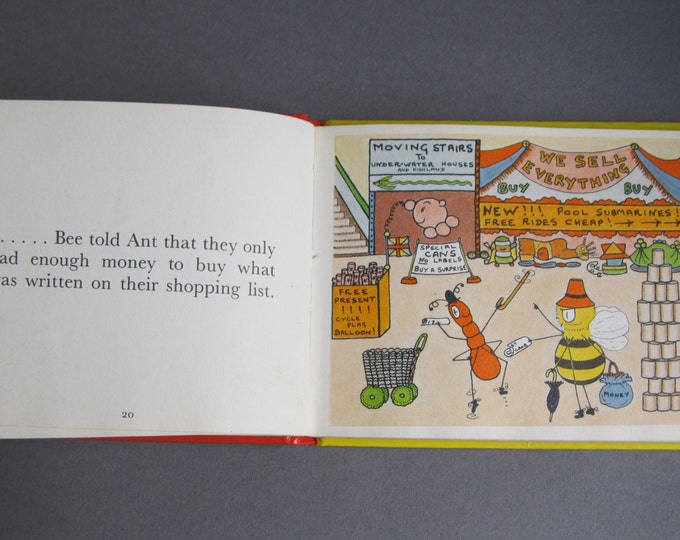 Ant and Bee go shopping by Angela Banner, Book 12 bedtime story for childeren about currency, spending money, reprint 1976
