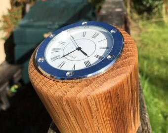 Desk clock - hand turned