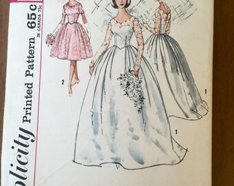 Vintage wedding dress pattern – Etsy