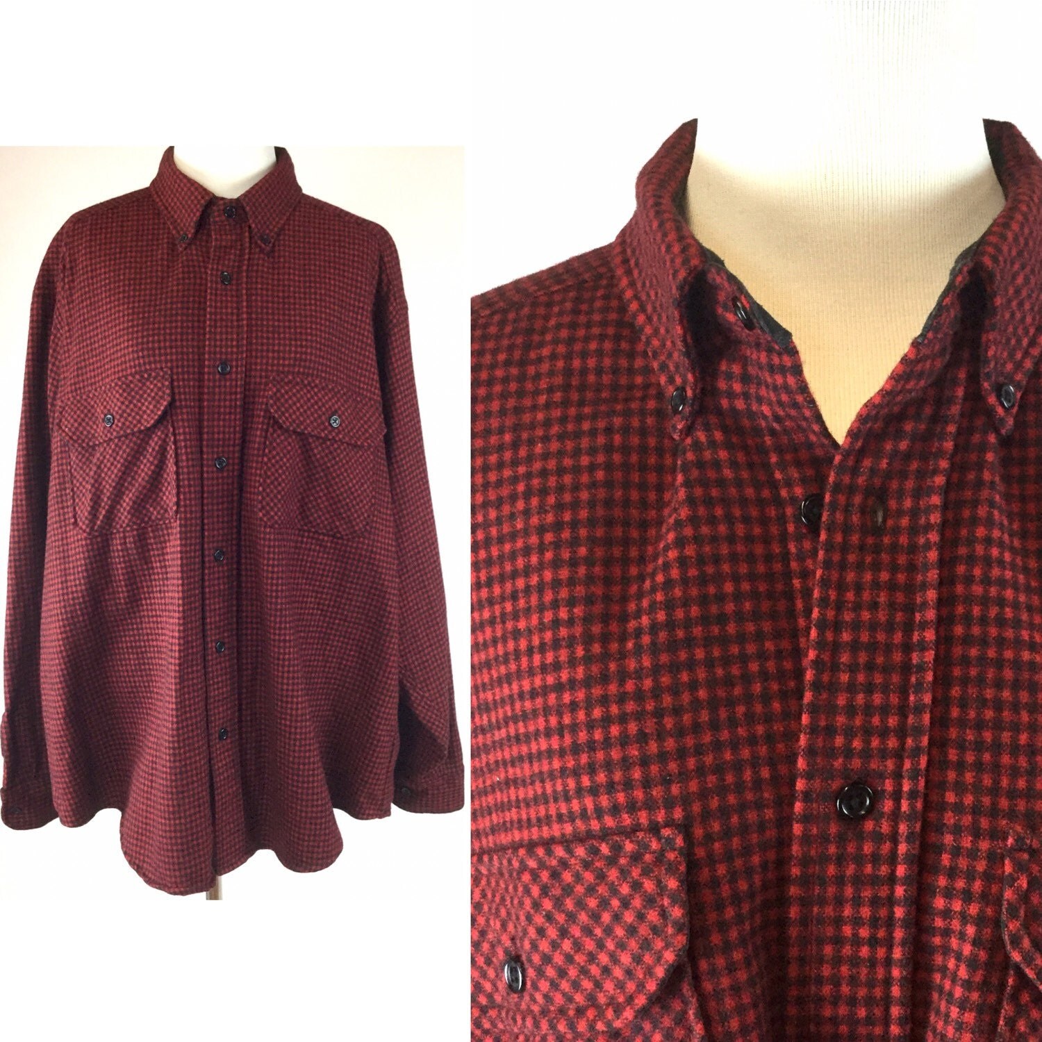 buffalo plaid wool shirt