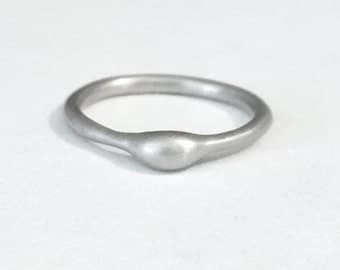 Rain Engagement Ring in 14k Palladium White Gold - Stoneless Engagement Ring