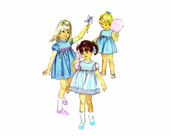 1960s Girls Full Skirt Dress and Underdress Simplicity 6900 Vintage Sewing Pattern Size 6 Breast 24 Uncut