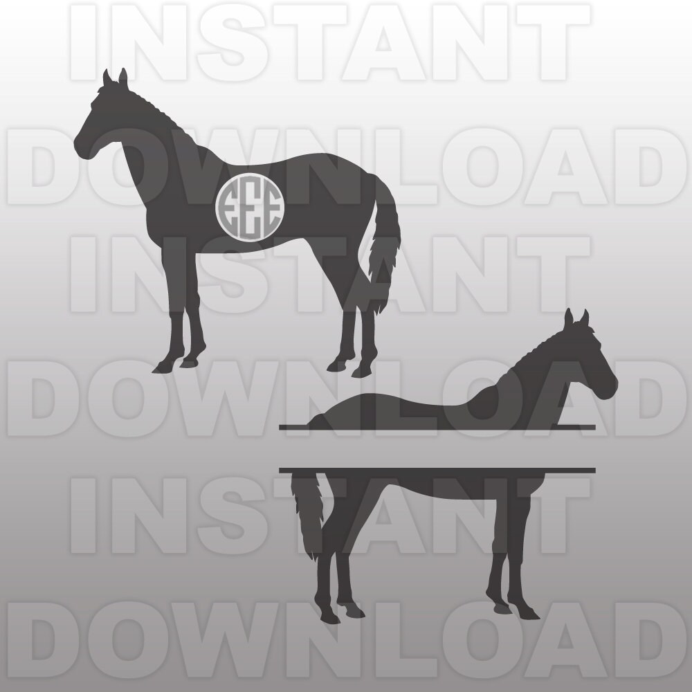 Download Show Horse SVG FileMonogram SVG FileFarm Animal SVG