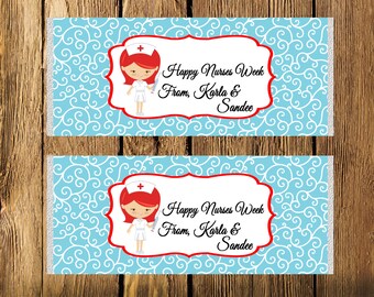 Printable Nurses Week Redhead Large Candy Bar Wrappers