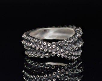 SALE Tentacle Ring, Octopus Ring, Silver Tentacle Ring, OctopusME, Octopus Jewelry - Crossover Tentacle Ring