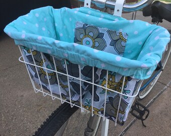 CRUISER Candy Leopard Bike Basket Liner Yellow//Brown//Black print