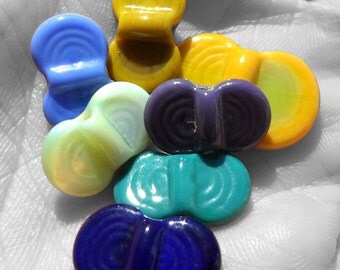 Wing Dings Mix Number 8- handmade lampwork glass winged beads