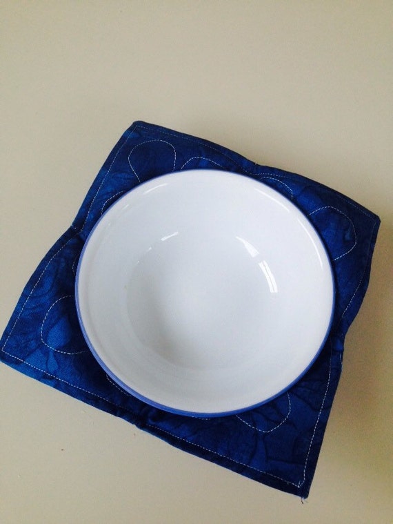 Items similar to Microwave Bowl Cozy, Pot Holder Quilted Reversible