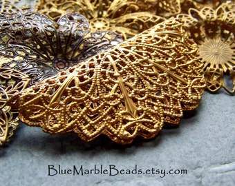 Brass Filigree-Filigree Stampings-Wholesale-Bulk-Assortment-Grab Bag-Mix-Sold By The Ounce