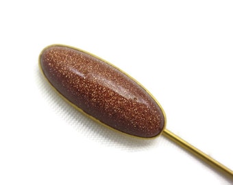 Vintage Stick Pin - Goldstone