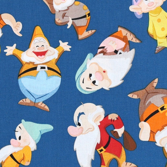 Disney Seven Dwarfs Fabric By The Yard 