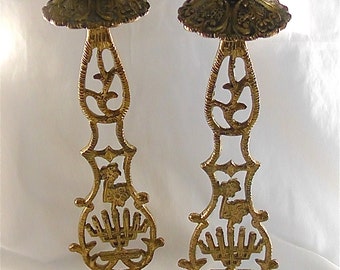 Vintage Shabbat Candlesticks